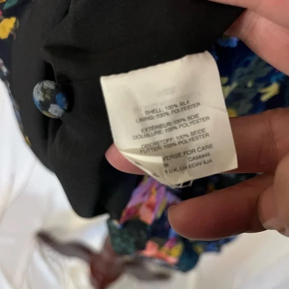 Madewell x No. 6 Floral Ruffle Silk Shift Dress - Picture 7 of 8